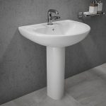 FLORA Wash Basin with Pedestal - White - Image 2