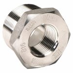 Hex Reducing Bushing: 3/8 x 1/4Inch, Male NPT x Female NPT, 316 Stainless Steel, Class 3000 - Image 2