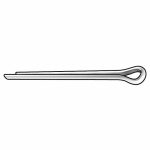 Cotter Pin, Extended Prong, Low Carbon Steel, 1008, Zinc Plated, 4 Inch, 1/4 Inch Pin Dia. PK50