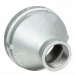 Reducing Coupling: 2 1/2 x2Inch, Malleable Iron, Galvanized, Female NPT x Female NPT, Class 150