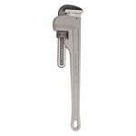 Pipe Wrench, Aluminum, 2 1/2 inch Jaw Capacity, Serrated, 18 inch Overall Length, I-Beam