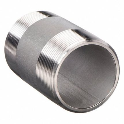 Nipple: 1Inch, Male, NPT, 316 Stainless Steel, 2Inch L, Threaded on Both Ends