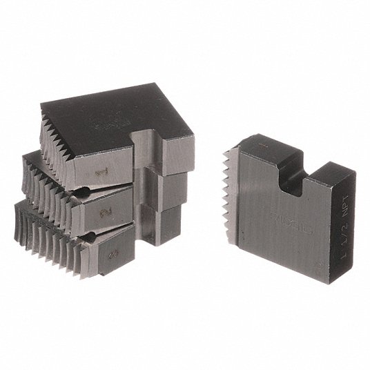 hr5SP4xlAjFH.jpg Pipe Die Threading Segmental, For 1-1/2 inch Nominal Pipe Size, 11 1/2 Threads per Inch, Alloy Steel - Image 1