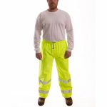 High Visibility Rain Pants, ANSI Class E, 4XL ( 58 in x 32 in ), Rain Pants, Green/Yellow - Image 3