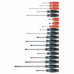 General Purpose Screwdriver Set, Phillips, Slotted, Ergonomic, Number of Pieces 19
