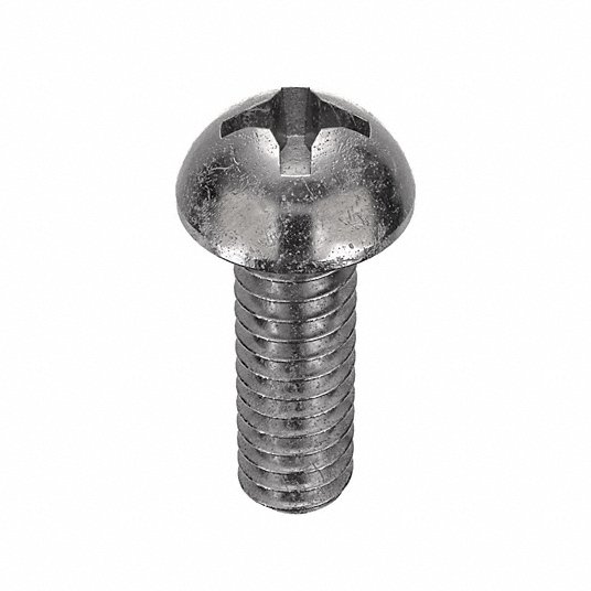 iu7Nnbt4LfMA.jpg Machine Screw, #10-32, Round, Phillips, 18-8 (304) Stainless Steel, Plain, 3/4Inch Length - Image 1