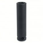 Impact Socket, 3/4 inch Drive Size, 32 mm Socket Size, 6-Point, Alloy Steel, Deep Depth, Chrome Finish