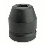 Impact Socket, 1 inch Drive Size, 2 13/16 inch Socket Size, 6-Point, Standard Depth, Black Oxide