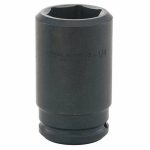 Impact Socket, 1 1/2 inch Drive Size, 3 5/16 inch Socket Size, 6-Point, Deep, Black Oxide