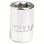 Socket, 1/4 inch Drive Size, 5/16 inch Socket Size, 8-Point, Alloy Steel, Standard, Chrome Finish