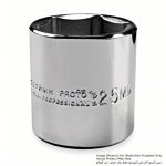 Socket, 1/4 inch Drive Size, 3/8 inch Socket Size, 6-Point, Alloy Steel, Standard, Chrome Finish