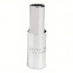 Socket, 3/8 inch Drive Size, 3/4 inch Socket Size, 12-Point, Alloy Steel, Deep Depth, Chrome Finish