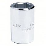 Socket, 3/8 inch Drive Size, 3/16 inch Socket Size, 6-Point, Alloy Steel, Standard Depth, Chrome Finish