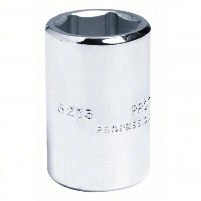 j5206h.jpg Socket, 3/8 inch Drive Size, 3/16 inch Socket Size, 6-Point, Alloy Steel, Standard Depth, Chrome Finish - Image 1