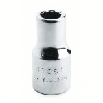 Socket, 1/2 inch Drive Size, 1 inch Socket Size, 12-Point, Alloy Steel, Standard, Chrome Finish, SAE