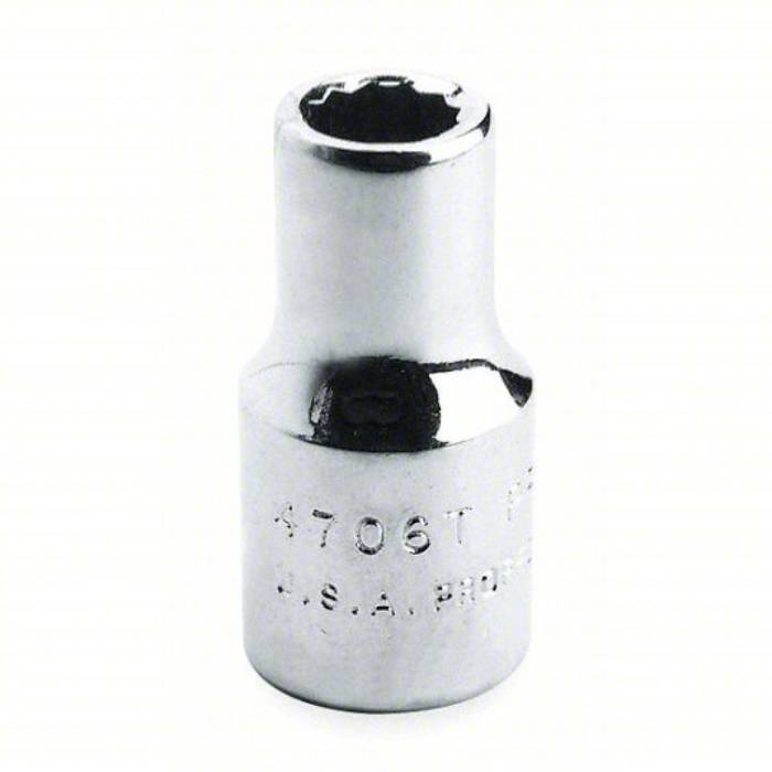 j5546m_proto.jpg Socket, 3/4 inch Drive Size, 46 mm Socket Size, 12-Point, Alloy Steel, Standard Depth, Satin Finish - Image 1
