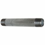 Nipple: 2Inch, Male, NPT, Schedule 40, Steel, 4inch L, Threaded on Both Ends