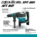 Cordless Rotary Hammer, 36V, 2 Operation Modes, 40mm, 250 ~ 500 rpm, 7.2kg - Image 3