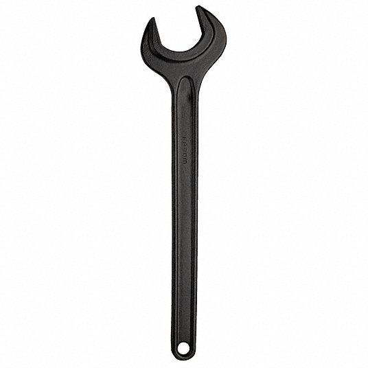 jzM9cg3HdNO0.jpg Open End Wrench, Carbon Steel, Black Oxide, Head Size 75 mm, Overall Length 19 3/4 in, 15 Degrees - Image 1