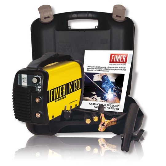 k130-1.jpg ARC MMA آلة لحام محول بدون مفتاح نوع1PH فولت230 علبة بلاستيكية, صنع في ايطاليا - الصورة 1