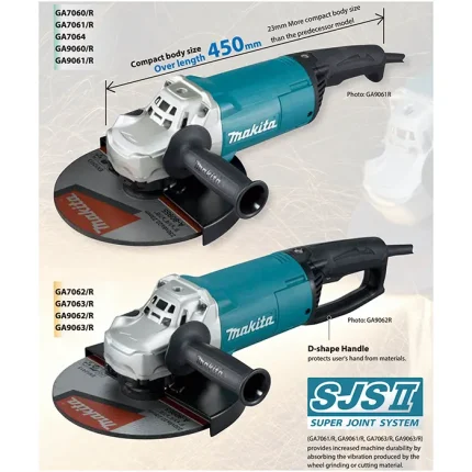 Machine For Grinding 7 inches , Large Trigger Switch, 2200W, 5.64kg