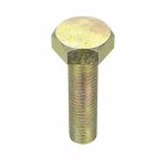 Hex Head Cap Screw, Steel, Grade 8, Zinc Yellow, 1/4