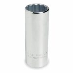 Socket, 1/2 in Drive Size, 1 inch Socket Size, 12-Point, Alloy Steel, Chrome Finish