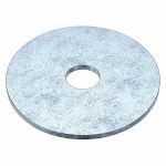 Steel Fender Washer, Zinc Plated Fastener Finish, Fits Bolt Sizes 1/4Inch