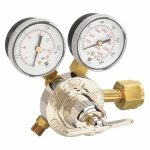 Gas Regulator, Oxygen, CGA-540, Single Stage, Brass, 20 psi