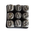 Number Punch Set, Gray Steel, Size 10mm 9 Pieces