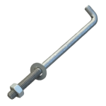 L-Bolt with 2 Hex Nuts and One Washer (Origin: India - Width (mm): 18 - Length (mm): 500)