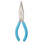 Needle Nose Plier, Overall Length 6 inch, Jaw Length 2 inch, Blue