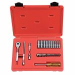 Socket Wrench Set, Socket Size Range 3/16 inch to 9/16 inch, Drive Size 1/4 inch, Drive Type Hand