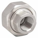 Union, 304 Stainless Steel, 3/4 in x 3/4 in Fitting Pipe Size, Female NPT x Female NPT, Class 3000