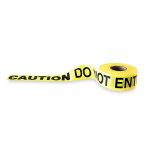 Barricade Tape, Yellow, 3 in x 1,000 ft, Caution Do Not Enter