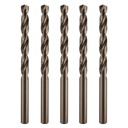 HSS-Co Stainless Steel And Metal Drill Bit Set, 4.5 x 80 mm, 5 pcs