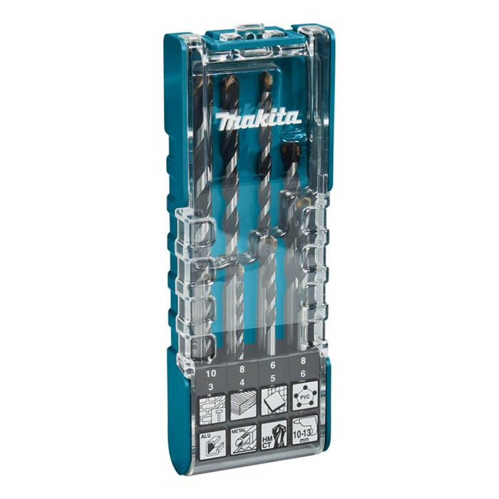 makita_bit_set_e_15855.jpg 8 Piece Multipurpose Drill Bit Set, For Multi Material, In Plastic case - Image 1