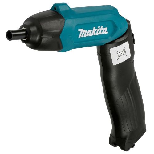 makita_df001dw_cordless_agular.jpg Cordless Screw Driver Machine ( With 81Pcs bit set) , 3.6V, 4Nm , 0.36kg - Image 1