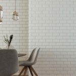 بلاط مترو 10×20×0.8 سم - أبيض