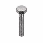 Hex Head Cap Screw, Stainless Steel, 18-8, Plain, 1/4