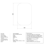 LED Mirror 60x90cm NC100