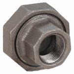 Union, Malleable Iron, 1 in x 1 in Pipe Size, Female NPT x Female NPT, Class 150