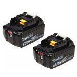 مجموعة كومبو مكون من 5 قطع: جزازة عشب كهربائية ، منشار حطب لاسلكي ، 2 حبة بطارية ليثيوم أيون 5.0 أمبير ، شاحن سريع بقوة 18 فولت