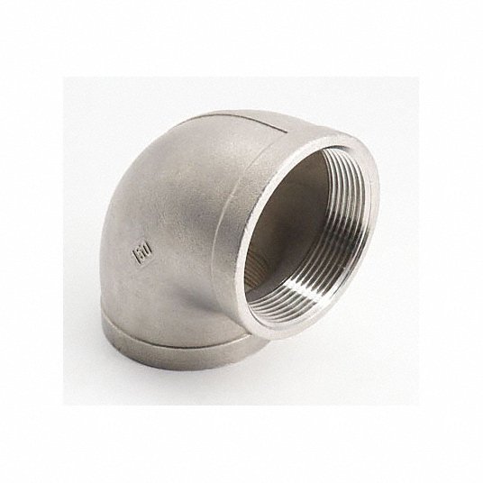 oNjPOhryvRsk.jpg 90° Elbow: 1/2Inch x 1/2Inch Fitting Pipe Size, 316 Stainless Steel, Female NPT x Female NPT - Image 1