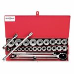 Socket Wrench Set, Socket Size Range 7/8 in to 2 3/8 in, Drive Size 3/4 in, Drive Type Hand