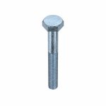 Hex Head Cap Screw: Steel, Zinc Plated, Thread 1/4Inch-20, Head Width 7/16Inch, 2Inch, 50Pcs