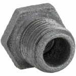 Hex Bushing: Malleable Iron, 1 1/2 in x 1/2 in Pipe Size, Male NPT x Female NPT - Image 2