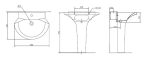 Paris Wash Basin with Pedestal