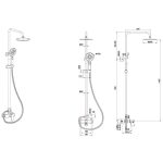 Shower Column RIO Art#UG21MB with shower mixer - Black - Image 3