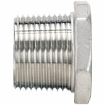 Hex Bushing: 1 1/2 x 1Inch, Male NPT x Female NPT, 304 Stainless Steel, Class 150